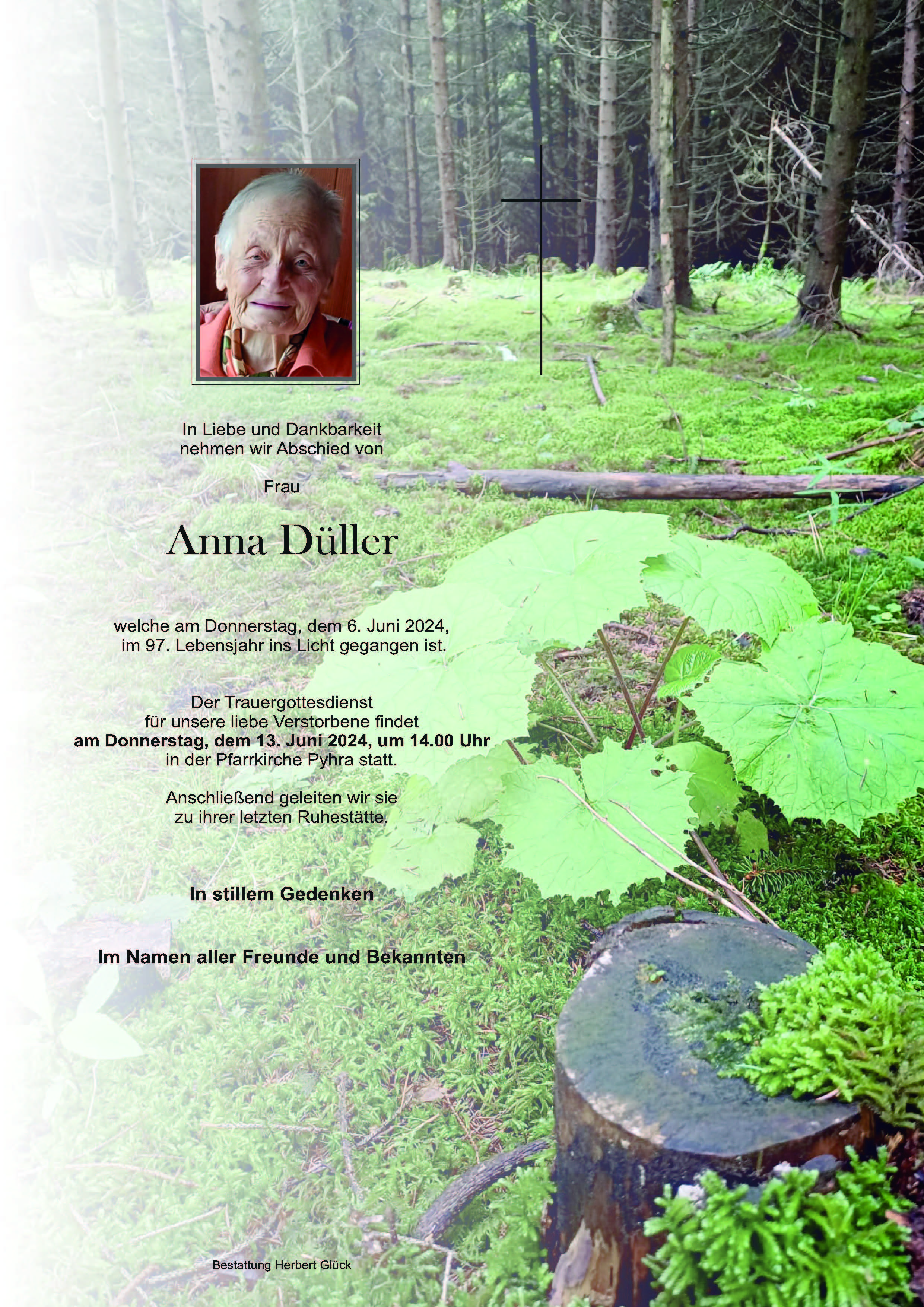 Sterbefall Anna Düller