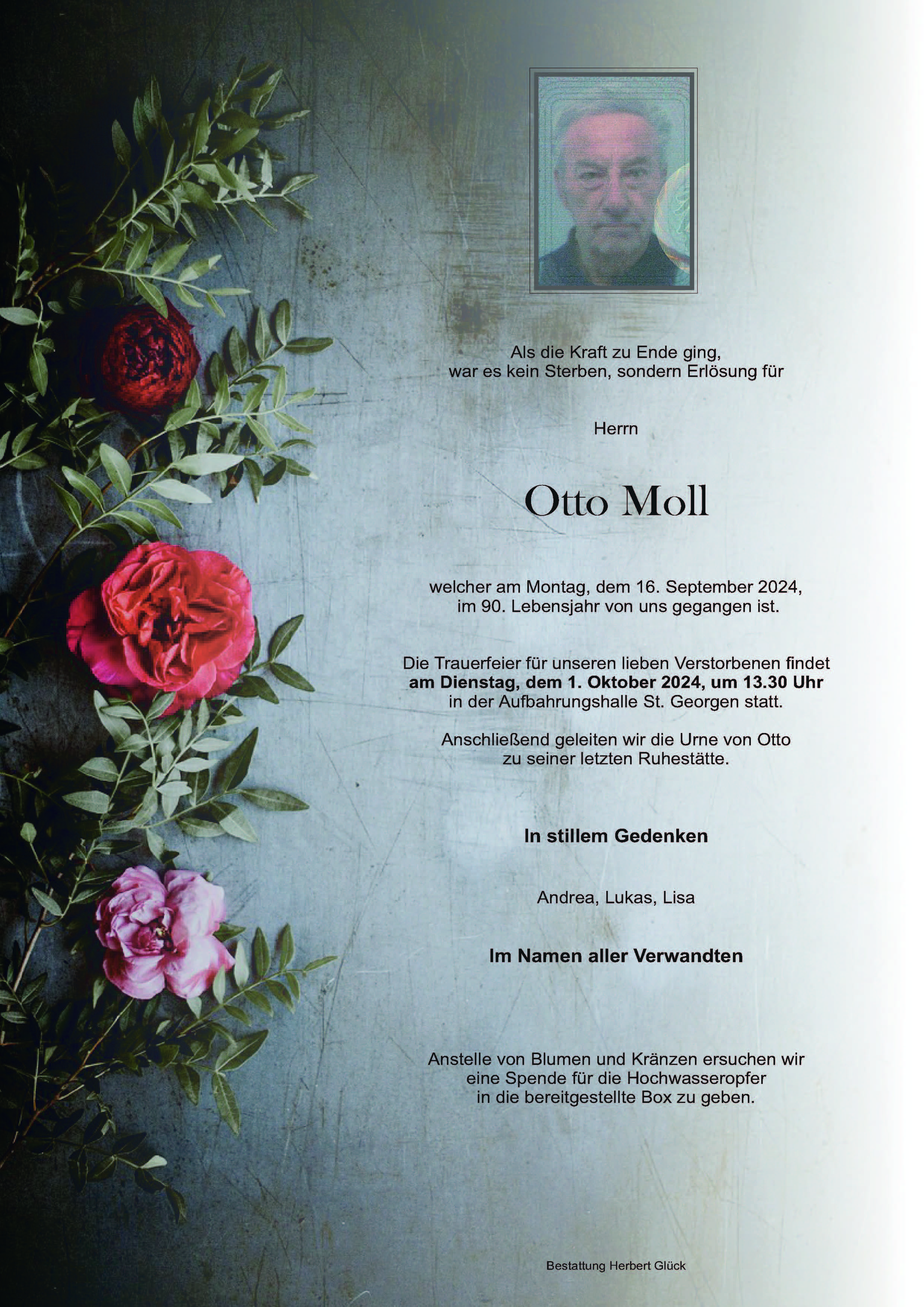 Sterbefall Otto Moll