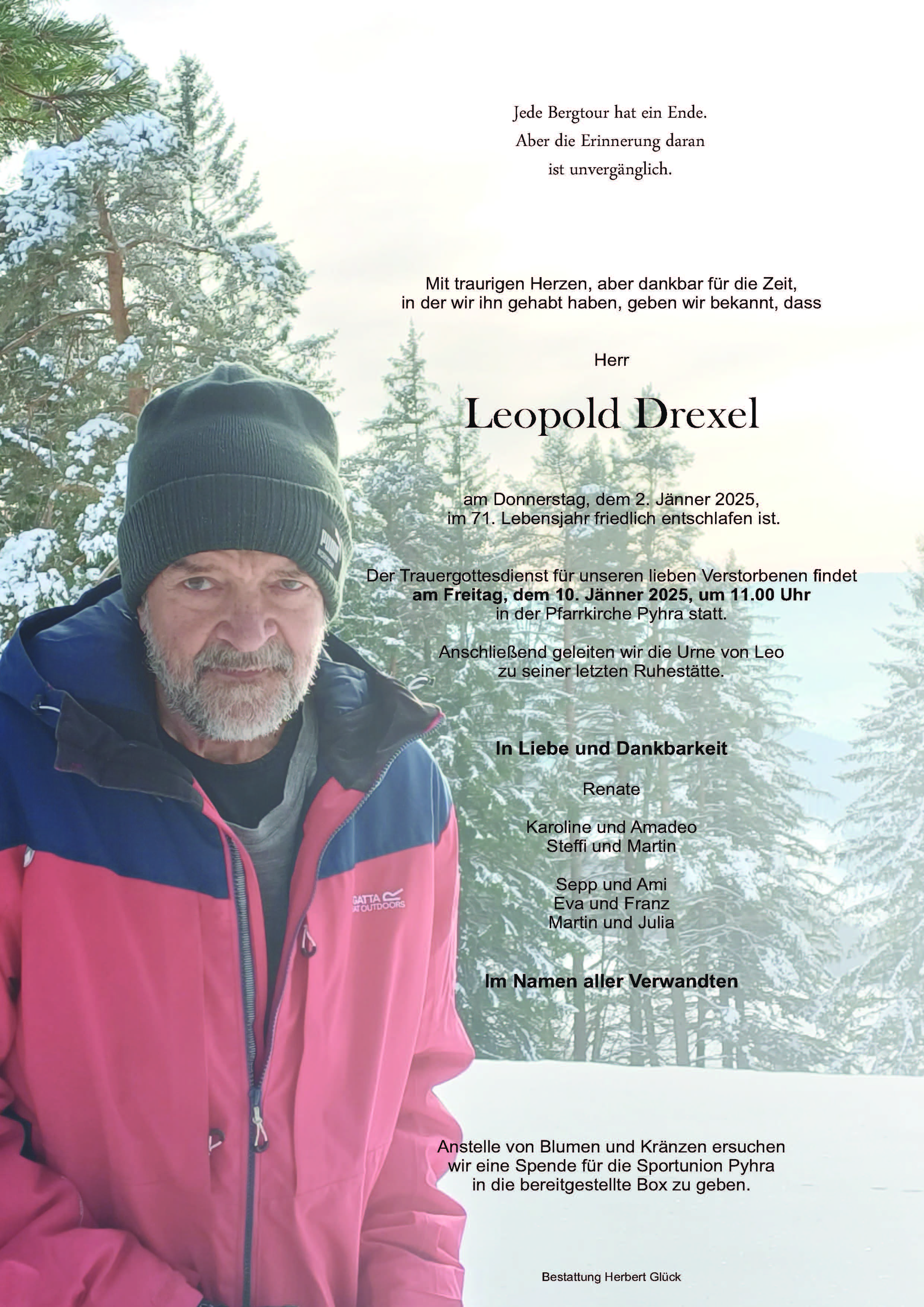 Sterbefall Leopold Drexel