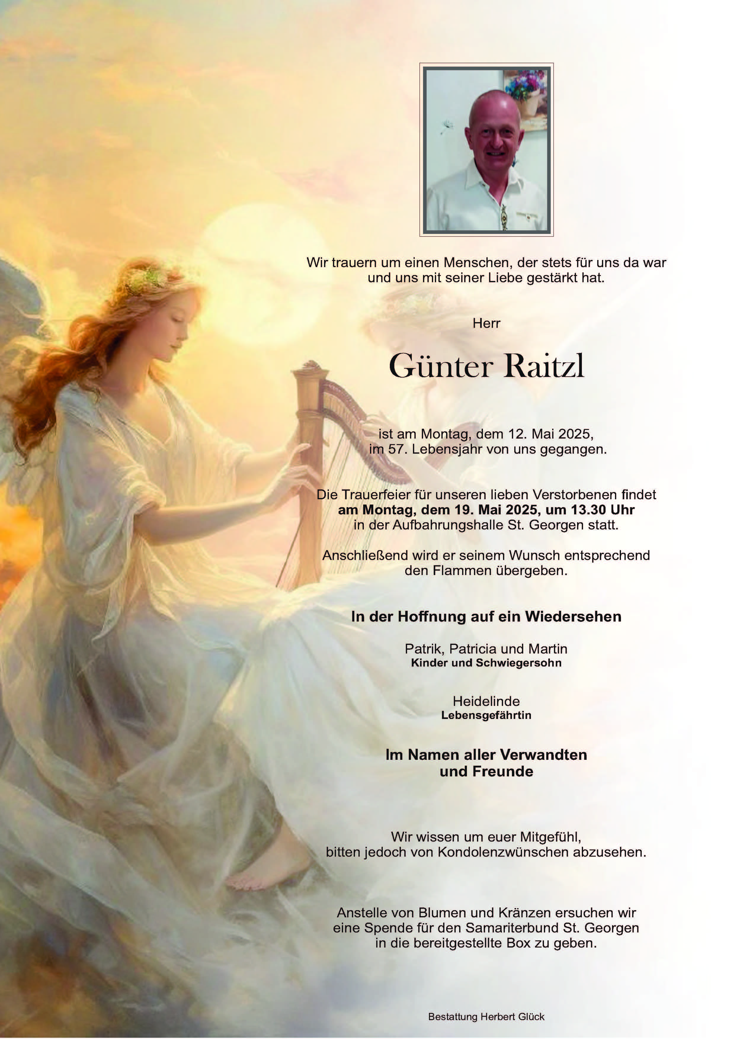 Sterbefall Günter Raitzl