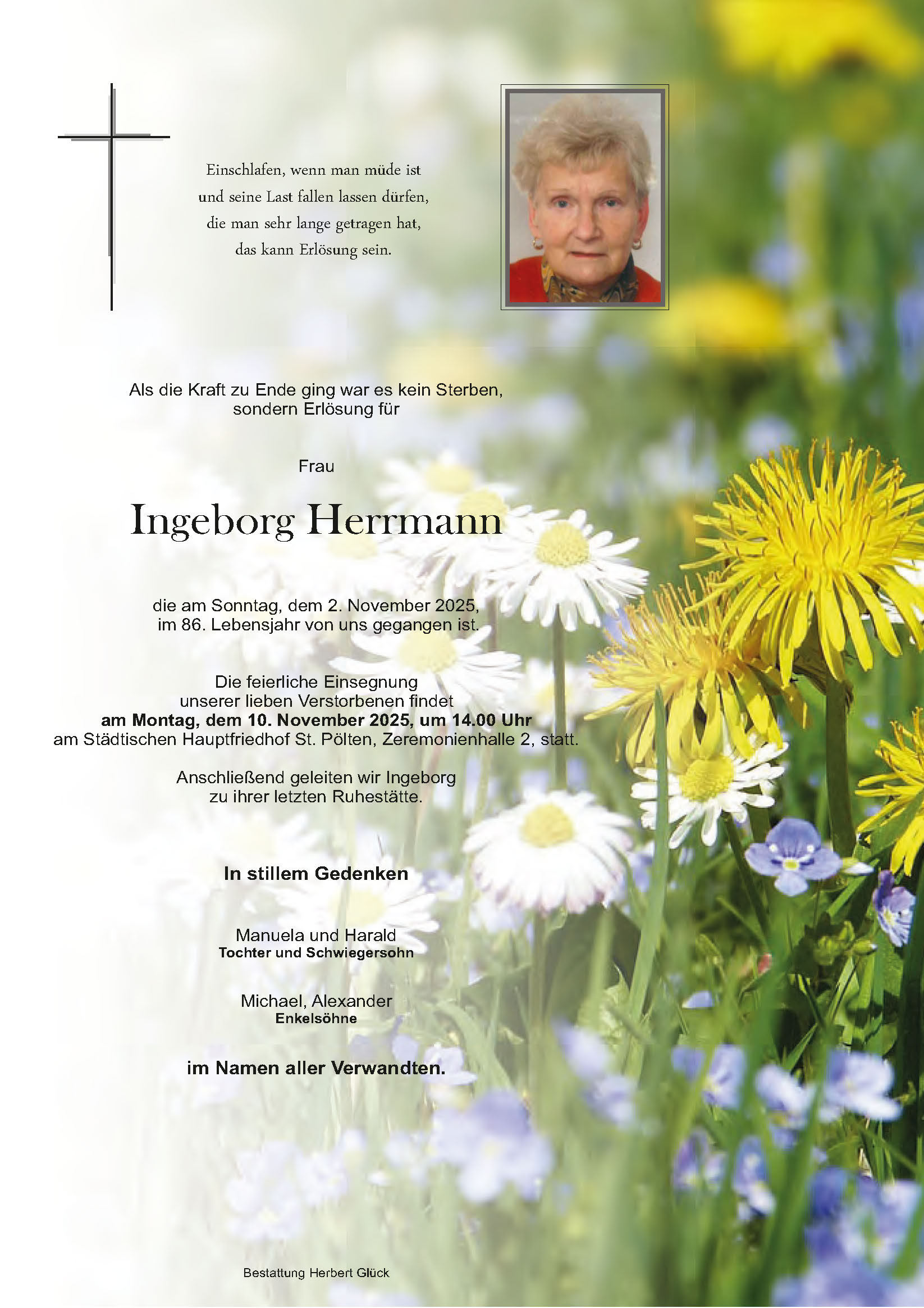 Sterbefall Ingeborg Herrmann