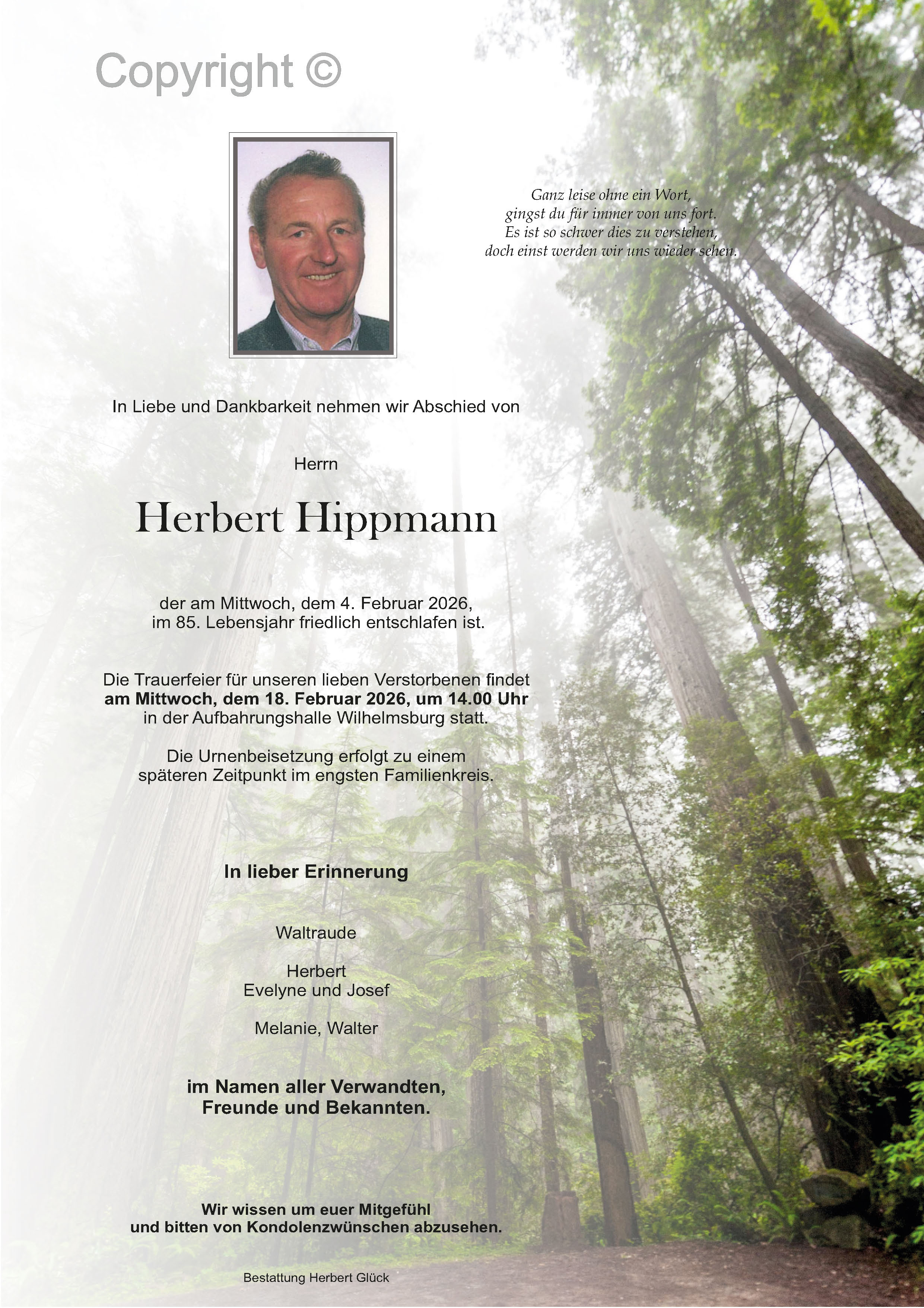 Sterbefall Herbert Hippmann