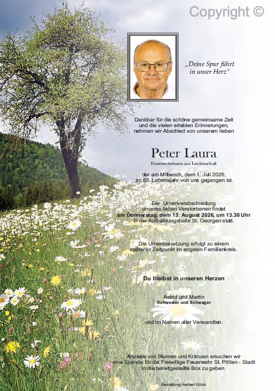 Sterbefall Peter Laura