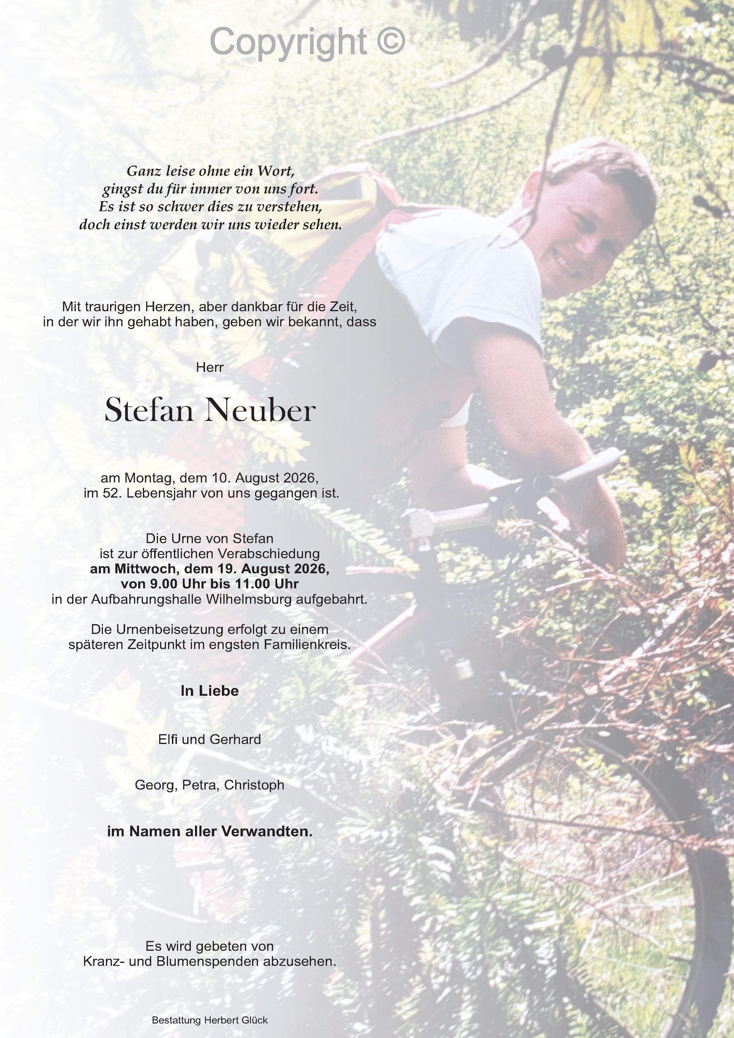 Sterbefall Stefan Neuber