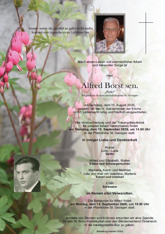 Sterbefall Alfred Borst