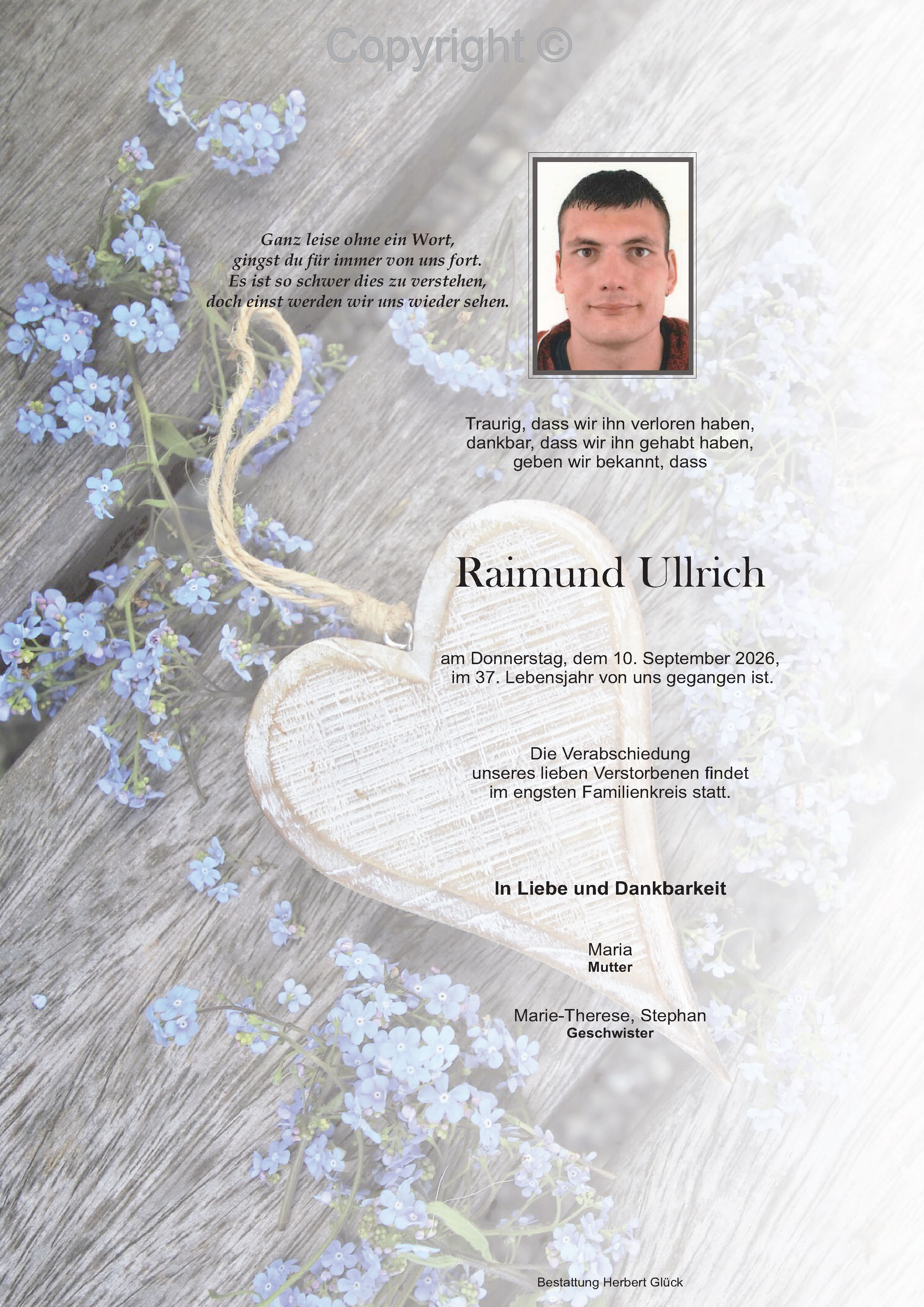 Sterbefall Raimund Ullrich